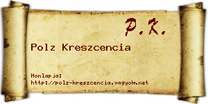 Polz Kreszcencia névjegykártya